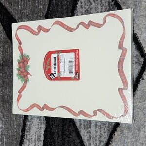 VINTAGE LETTERHEAD PLAID BOW 100 SHEETS EASY PRINT PAPER PRICE FIRM